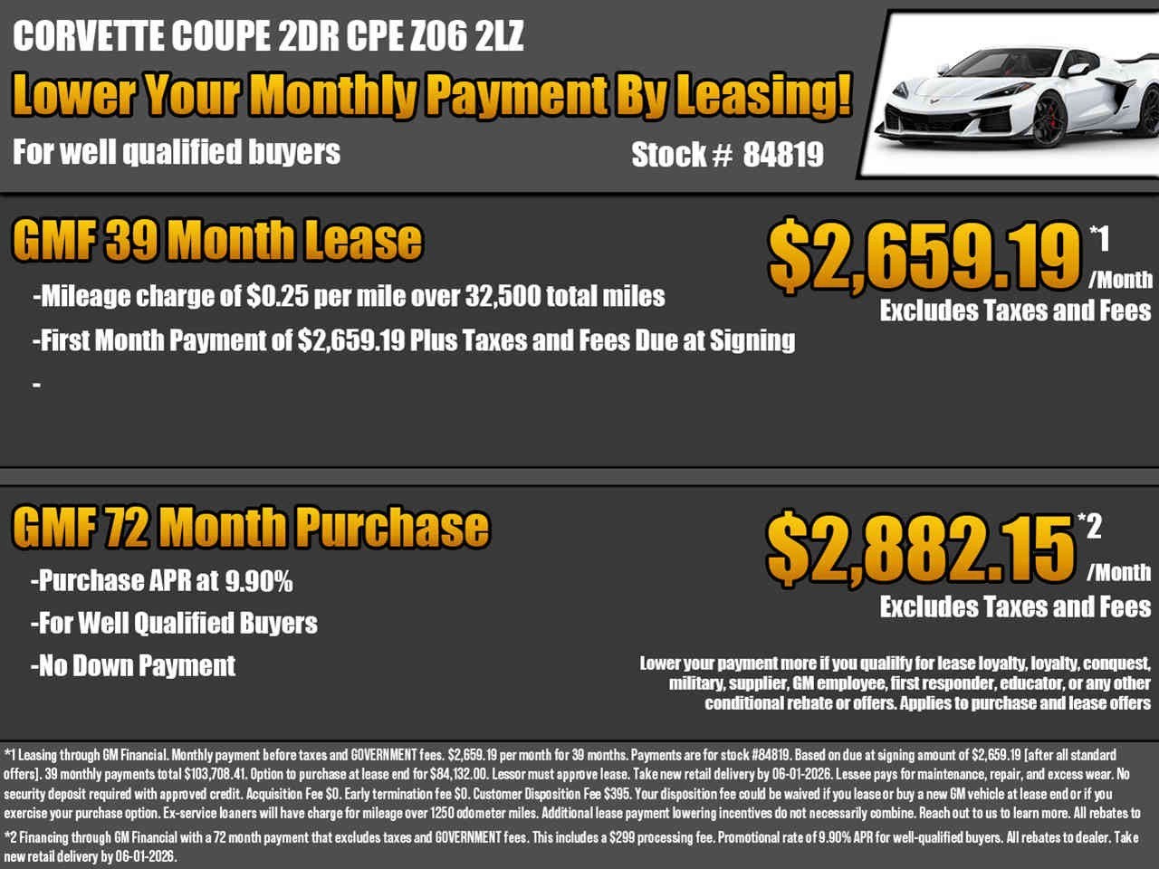 2026 Chevrolet Corvette Z06 2LZ
