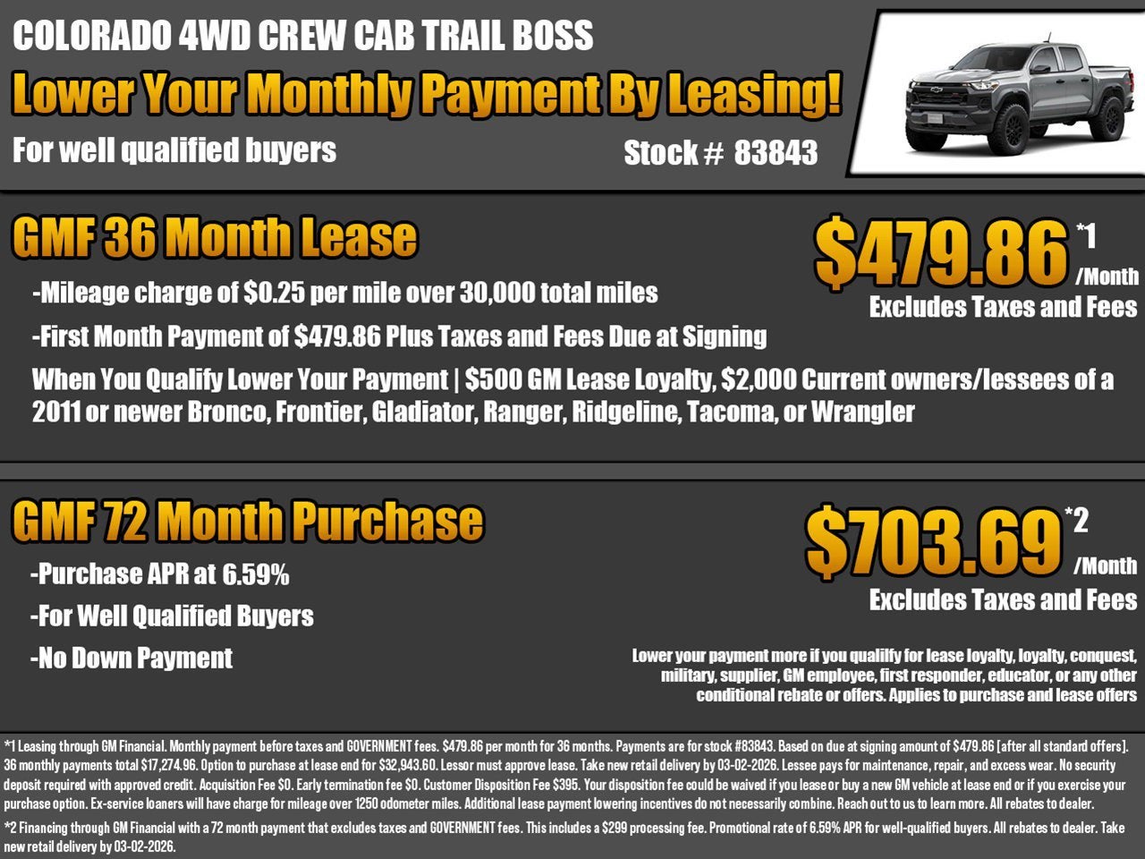 2026 Chevrolet Colorado Trail Boss