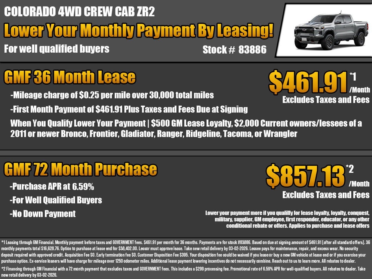 2026 Chevrolet Colorado ZR2