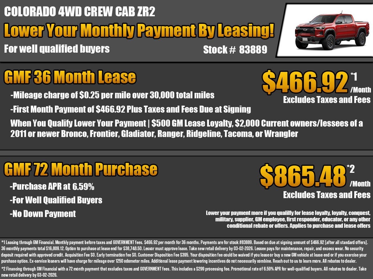 2026 Chevrolet Colorado ZR2