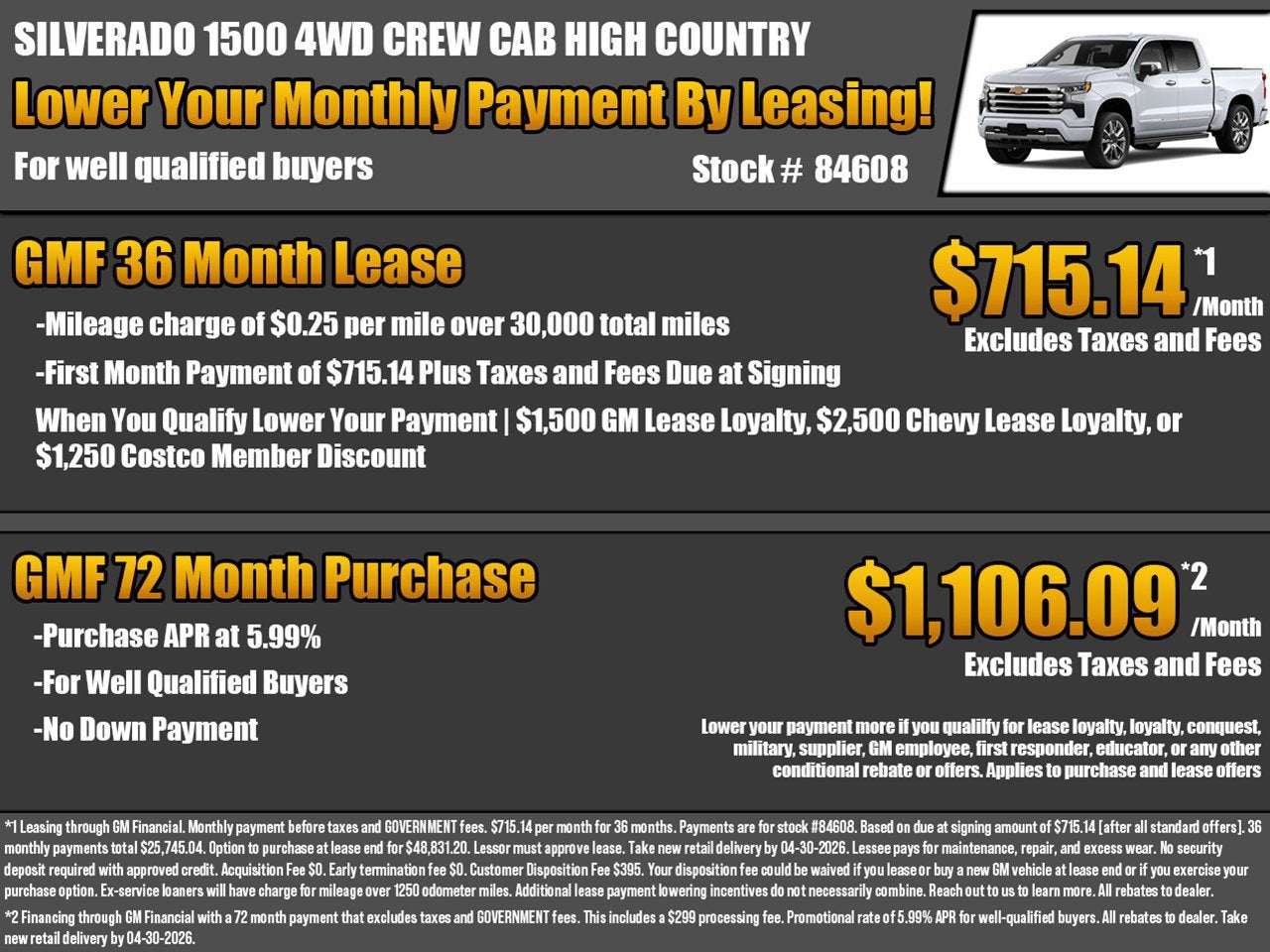 2026 Chevrolet Silverado 1500 High Country