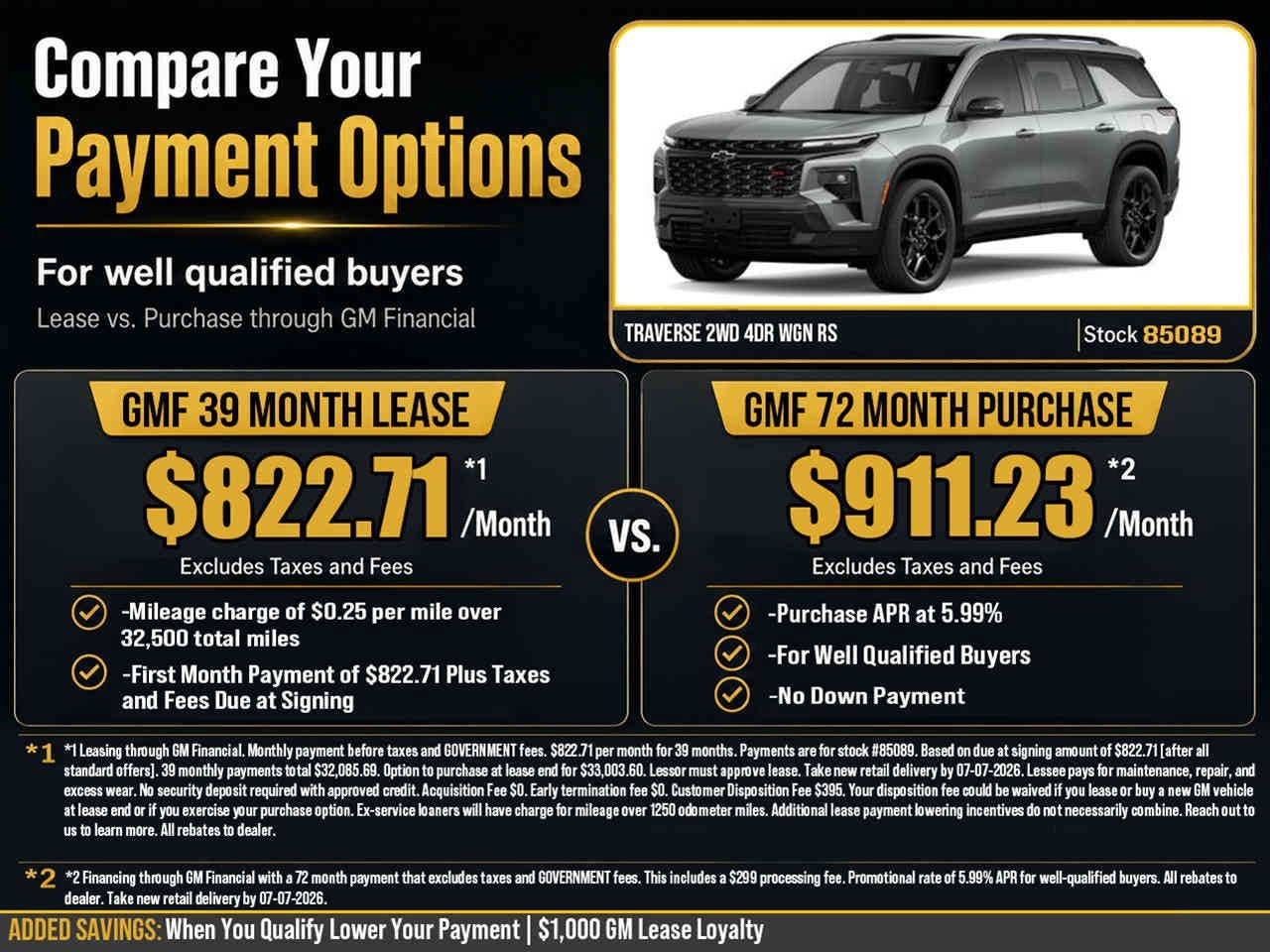 2026 Chevrolet Traverse RS