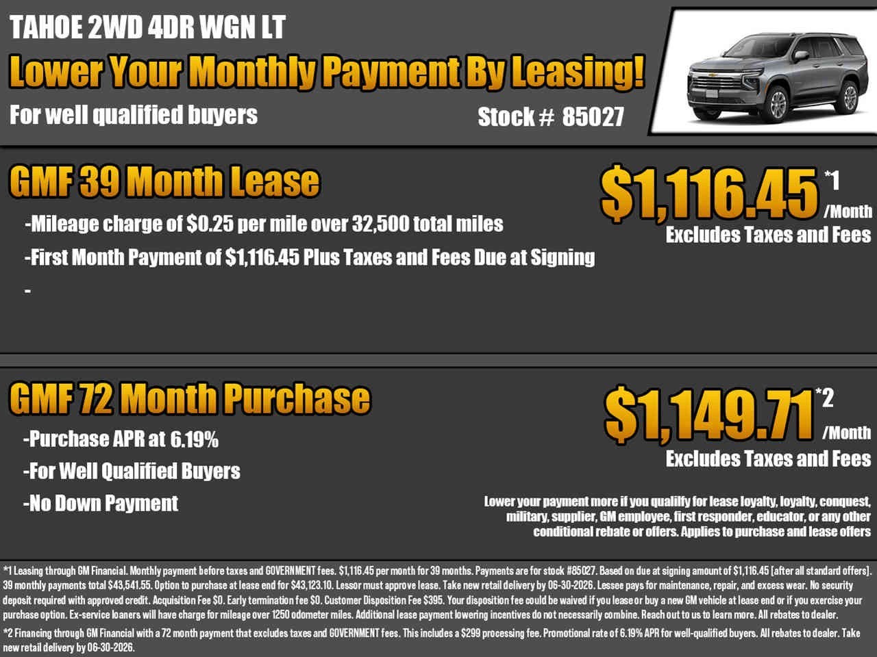 2026 Chevrolet Tahoe LT