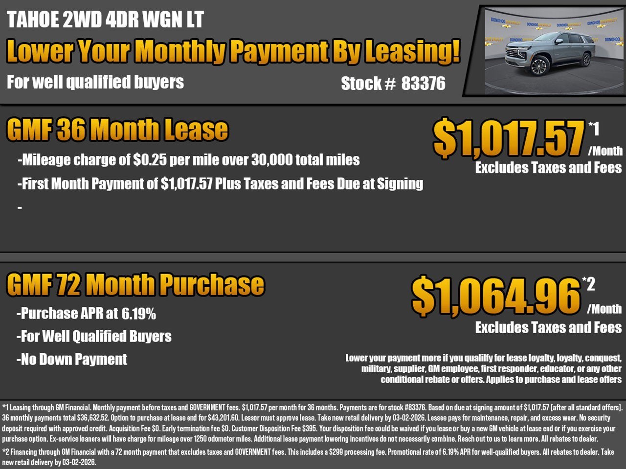 2026 Chevrolet Tahoe LT