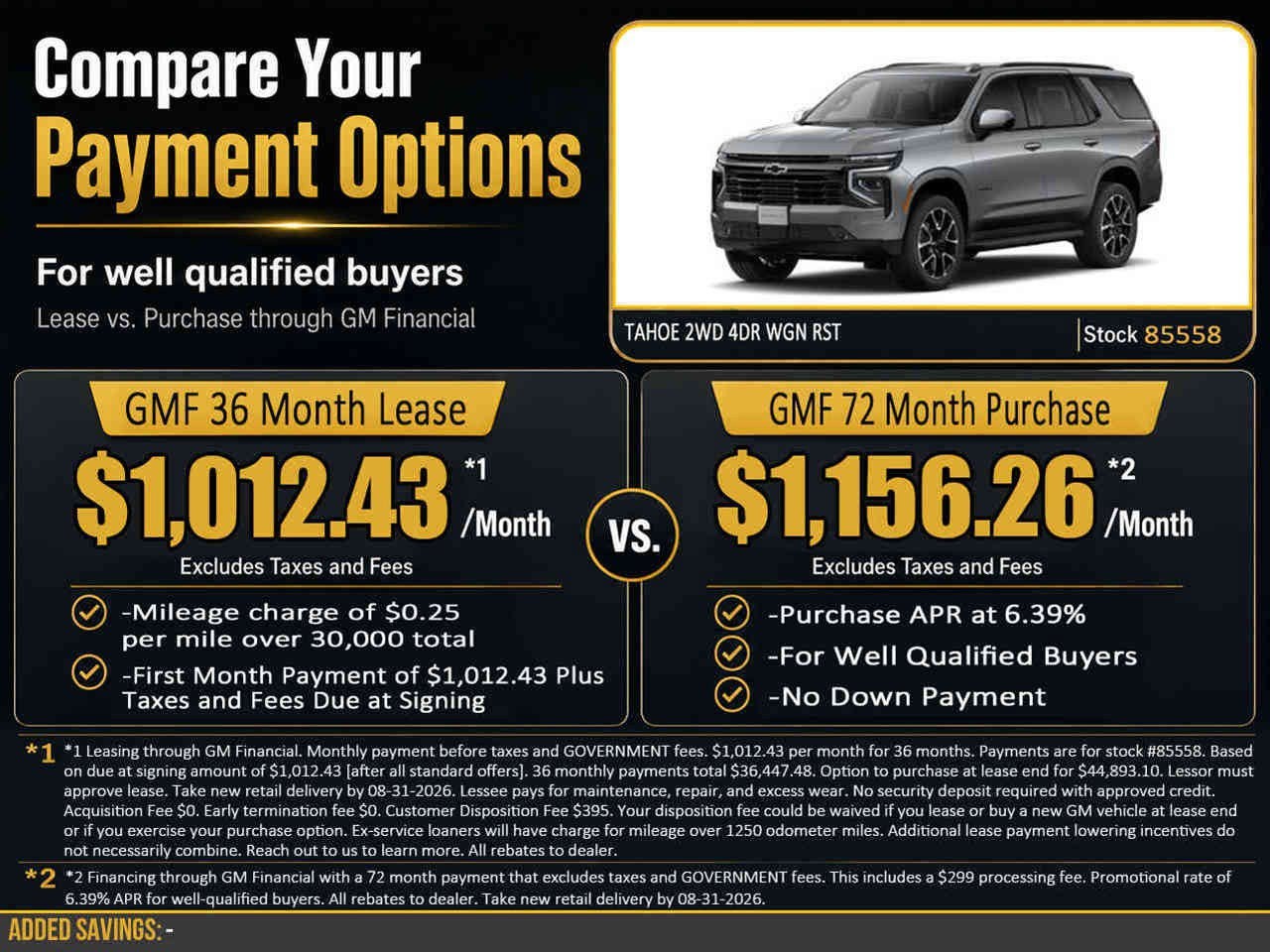 2026 Chevrolet Tahoe RST