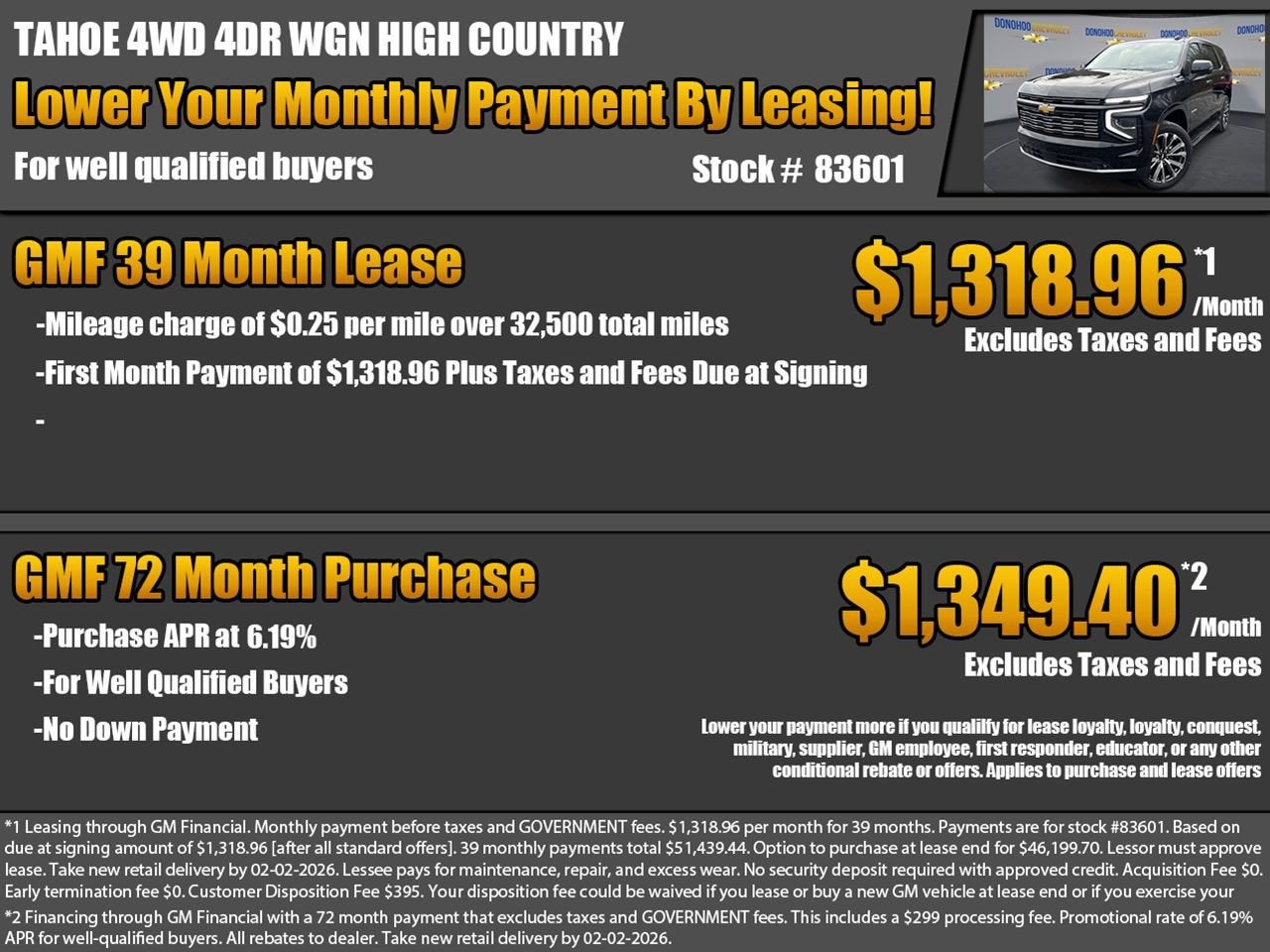 2026 Chevrolet Tahoe High Country