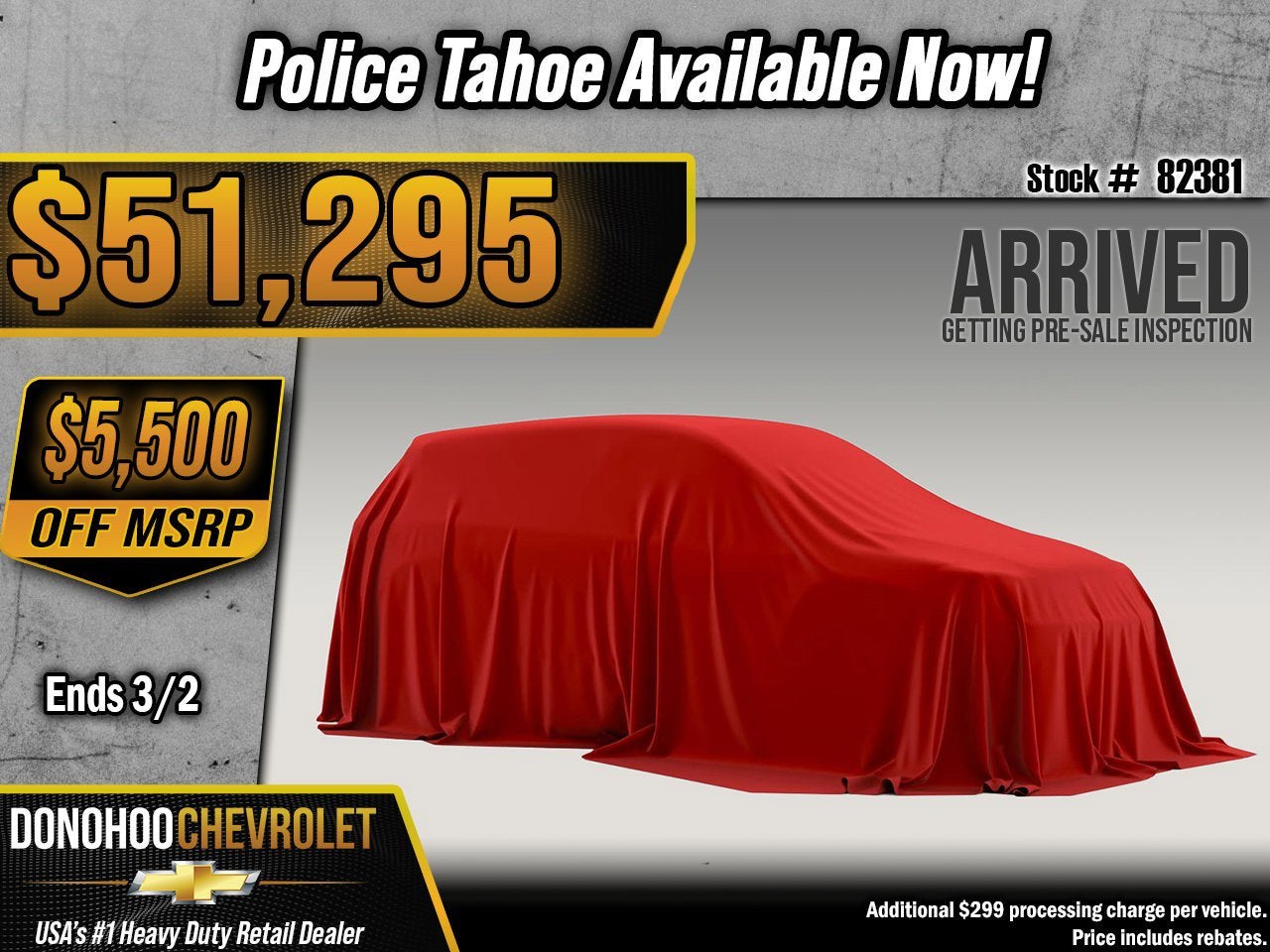 2026 Chevrolet Tahoe Police Package Police