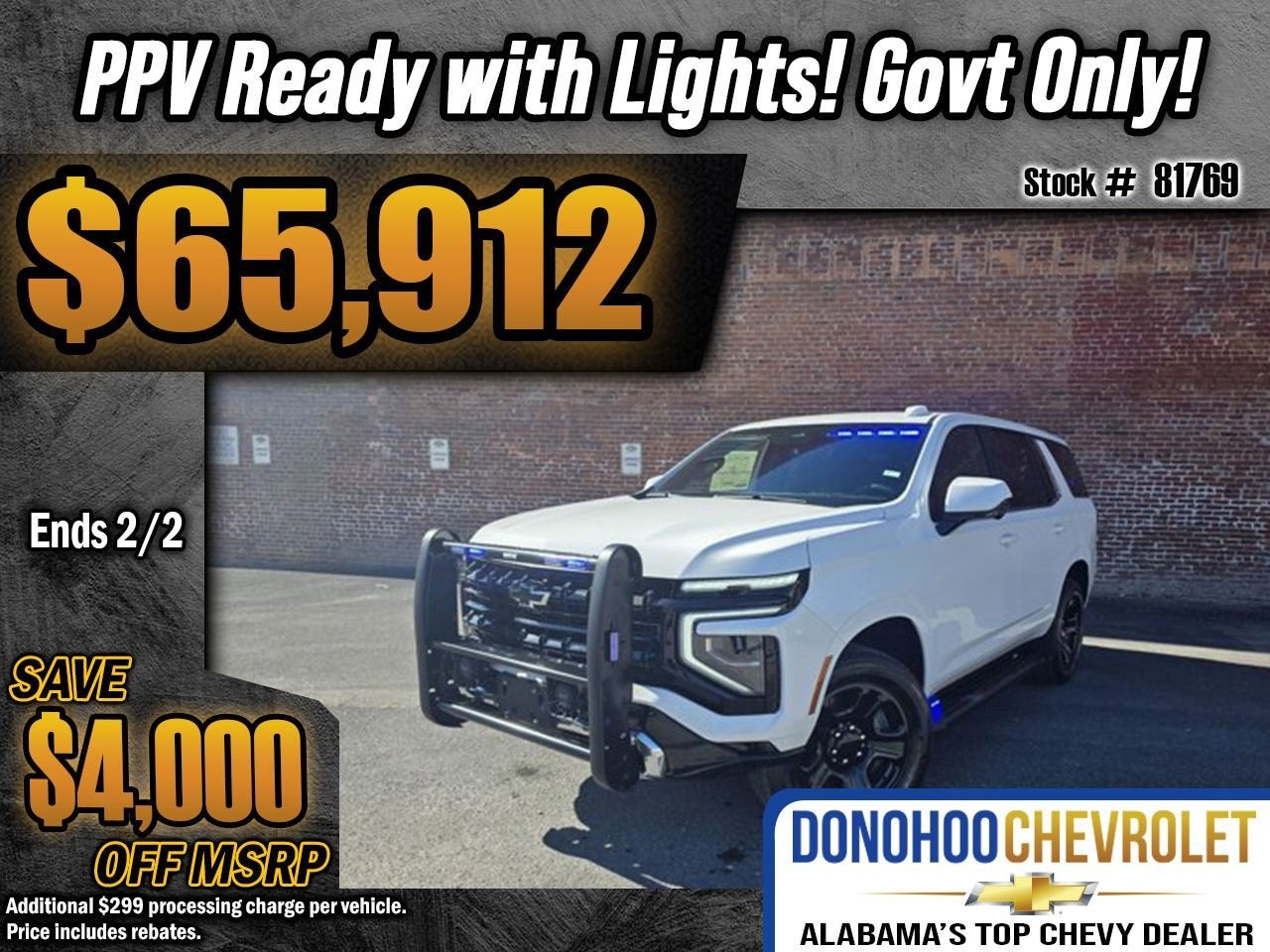 2025 Chevrolet Tahoe Police Package Police