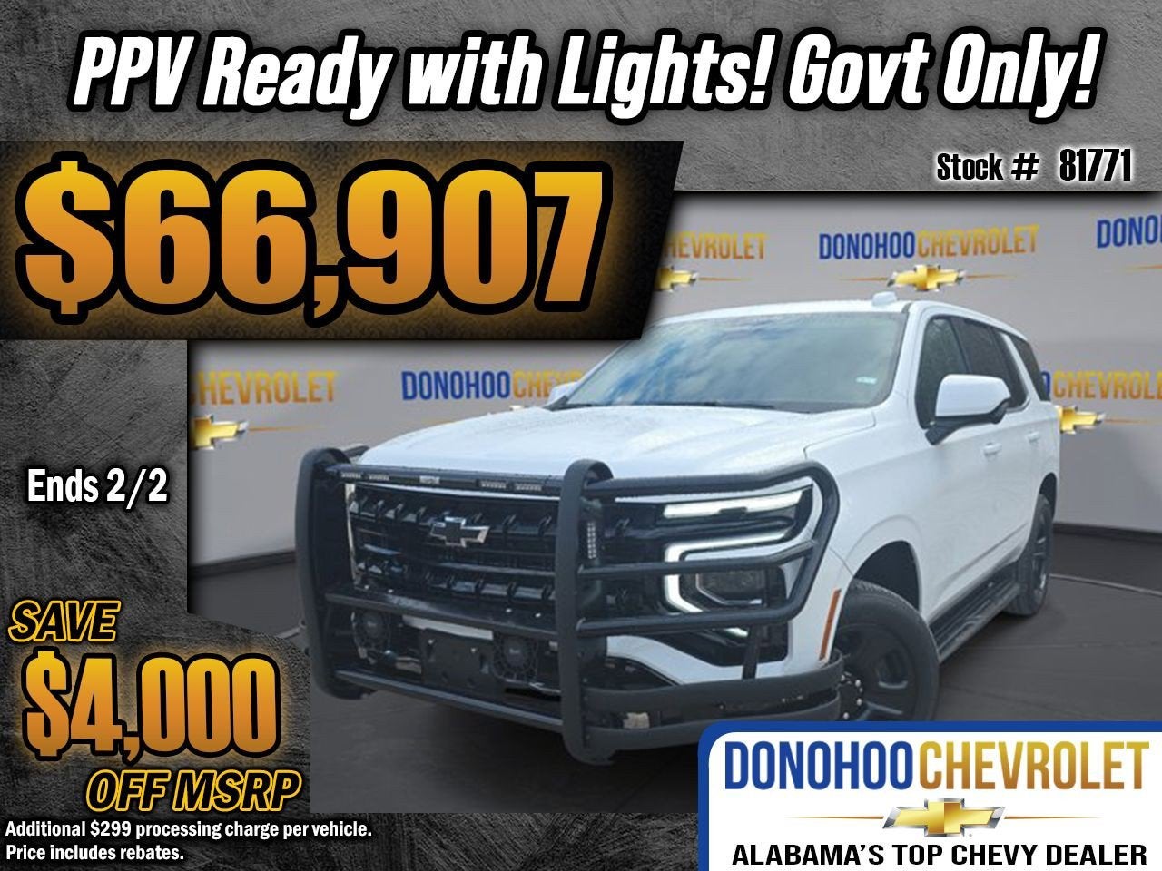 2025 Chevrolet Tahoe Police Package Police