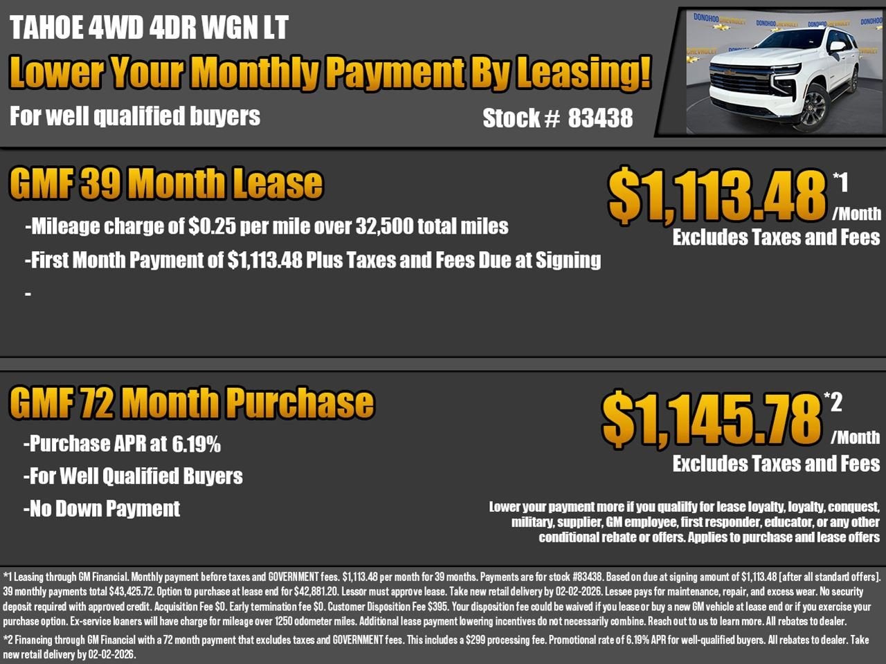 2026 Chevrolet Tahoe LT