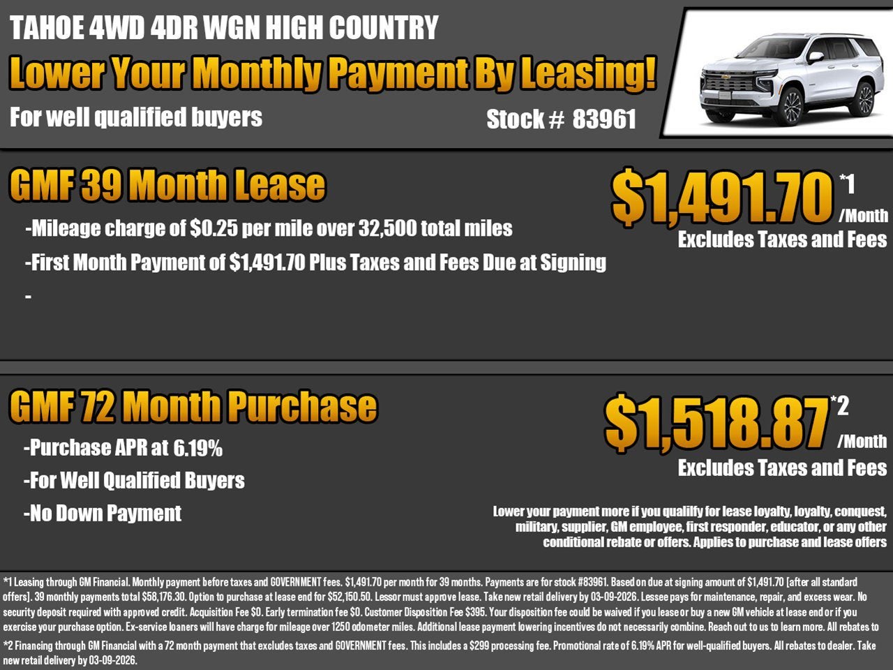 2026 Chevrolet Tahoe High Country
