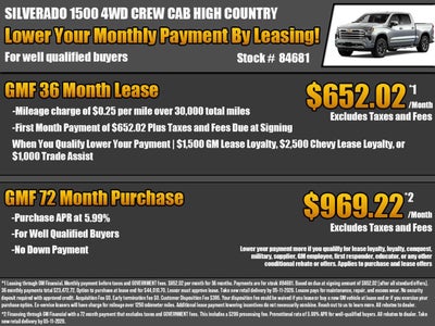 2026 Chevrolet Silverado 1500 High Country
