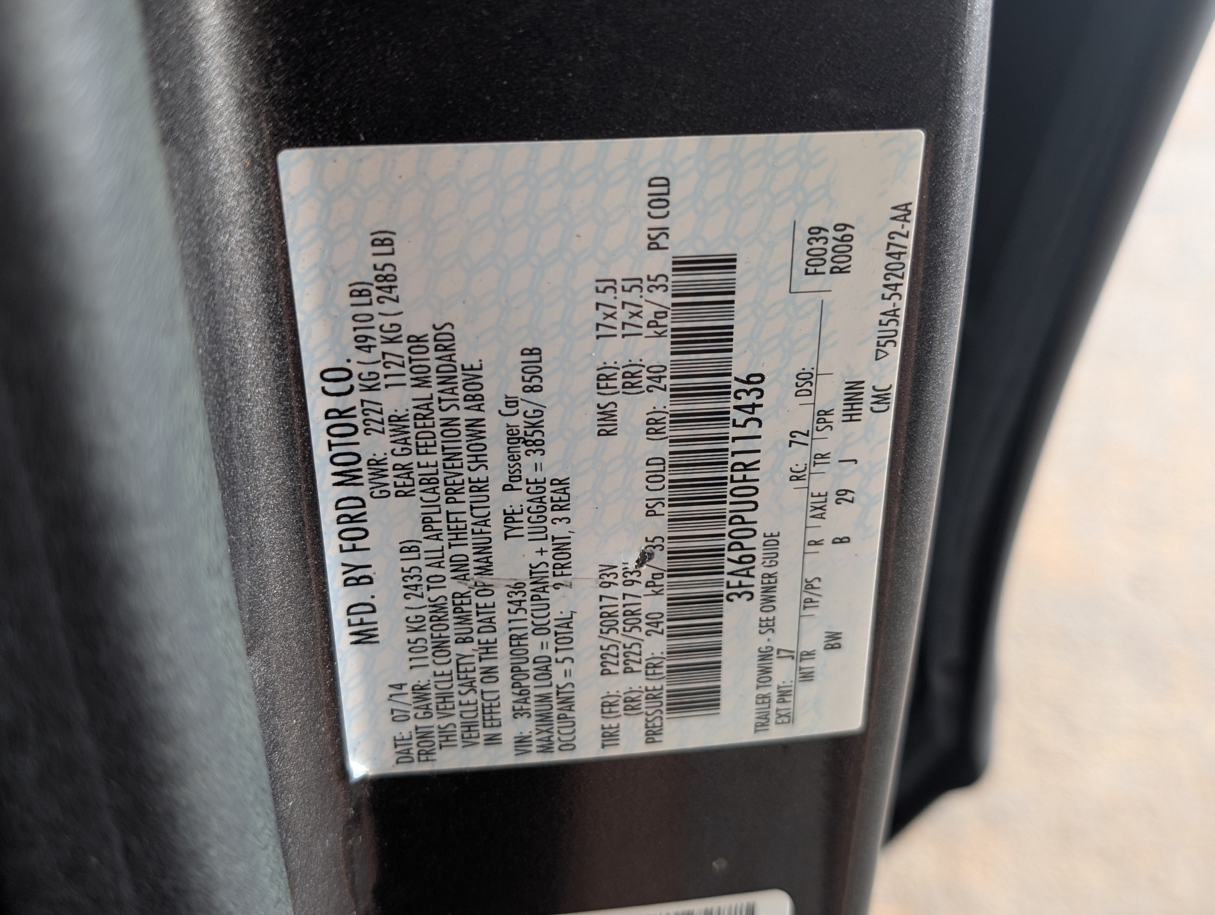 2015 Ford Fusion Energi SE Luxury