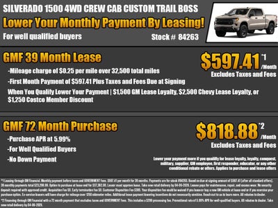 2026 Chevrolet Silverado 1500 Custom Trail Boss