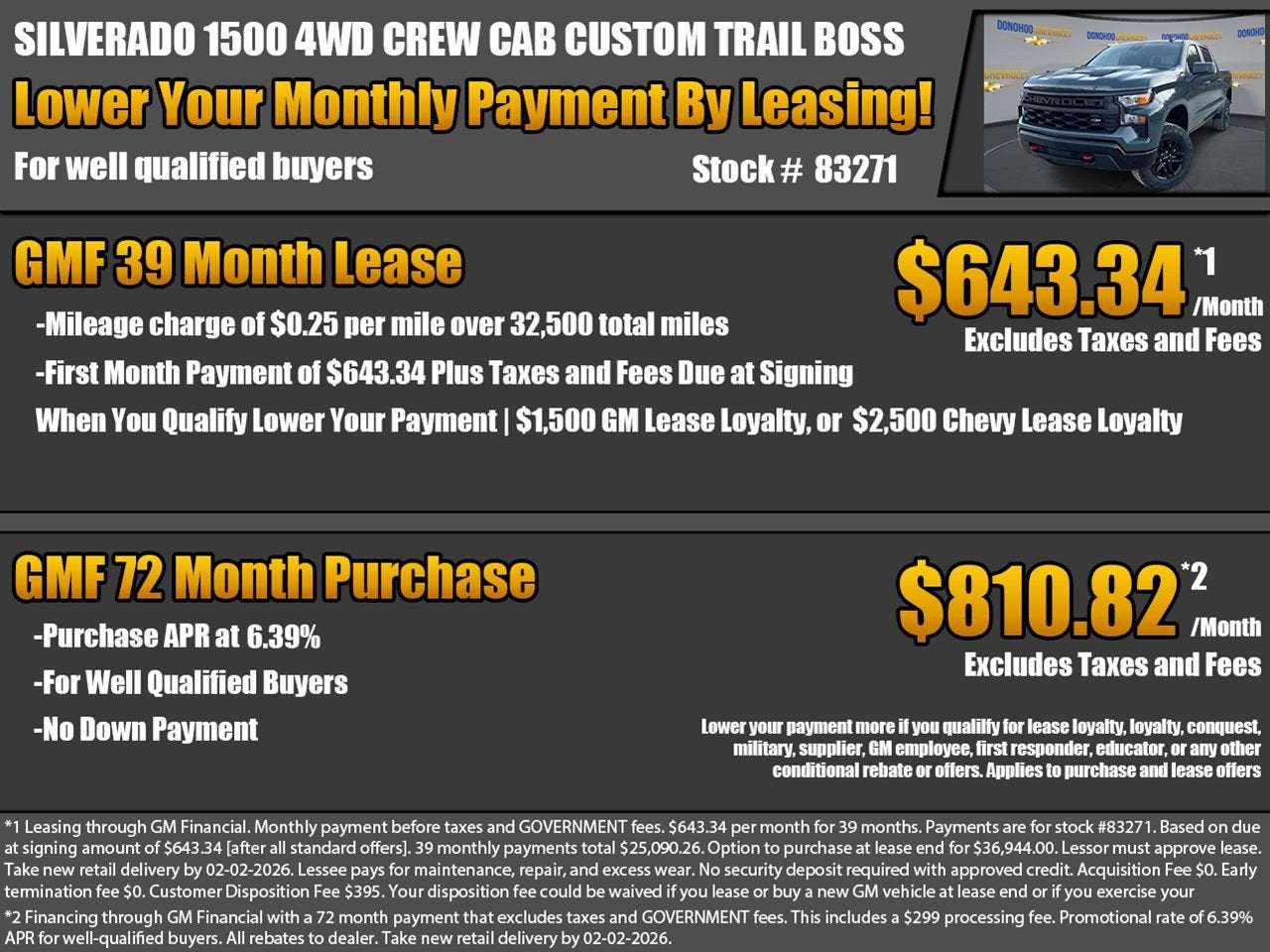 2026 Chevrolet Silverado 1500 Custom Trail Boss