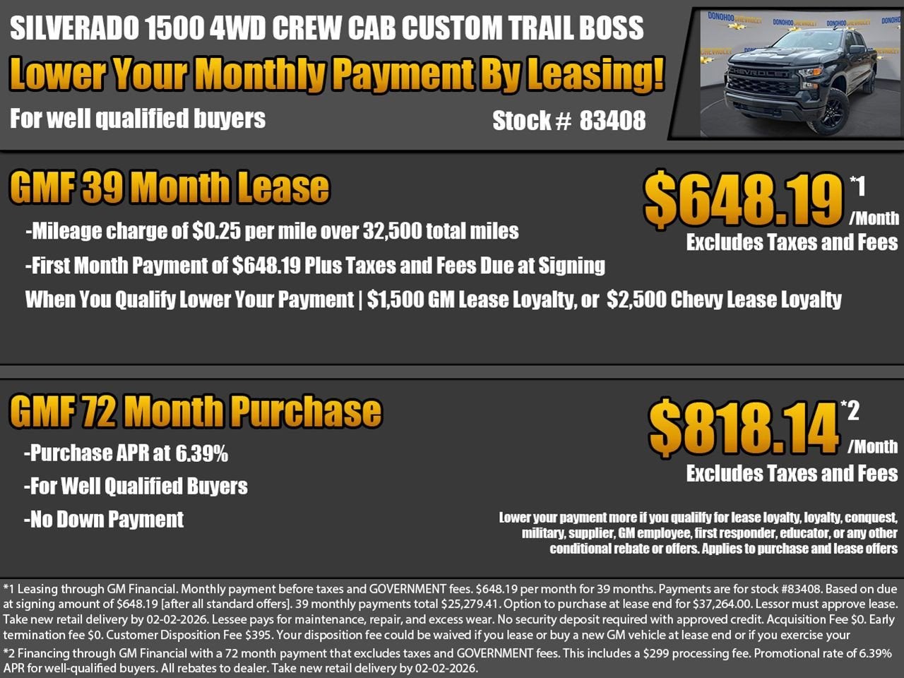 2026 Chevrolet Silverado 1500 Custom Trail Boss