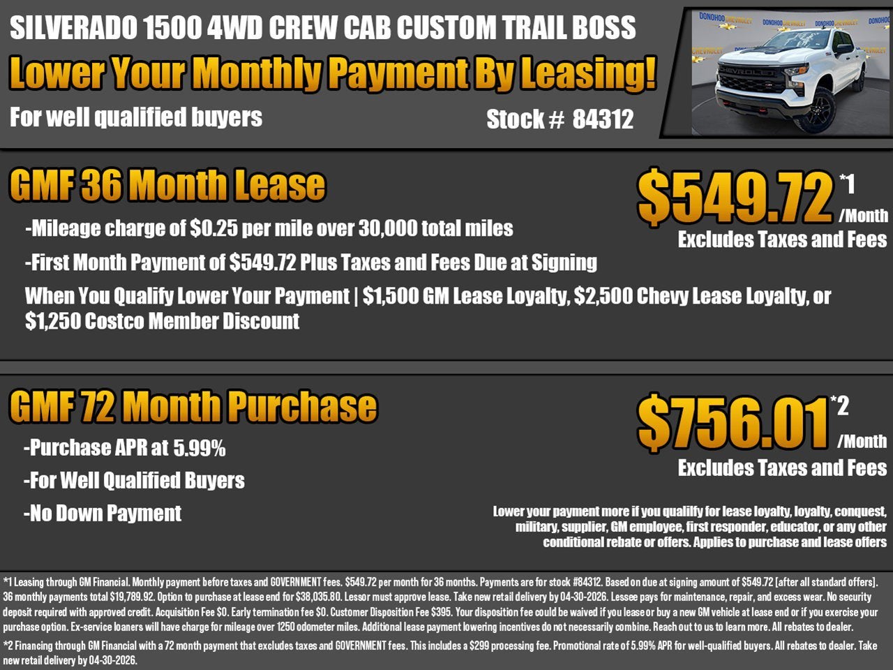 2026 Chevrolet Silverado 1500 Custom Trail Boss