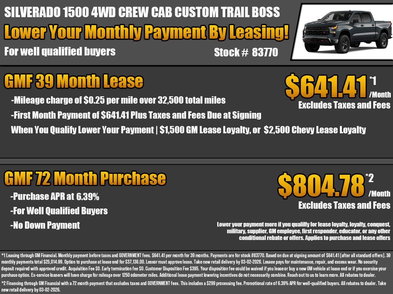 2026 Chevrolet Silverado 1500 Custom Trail Boss