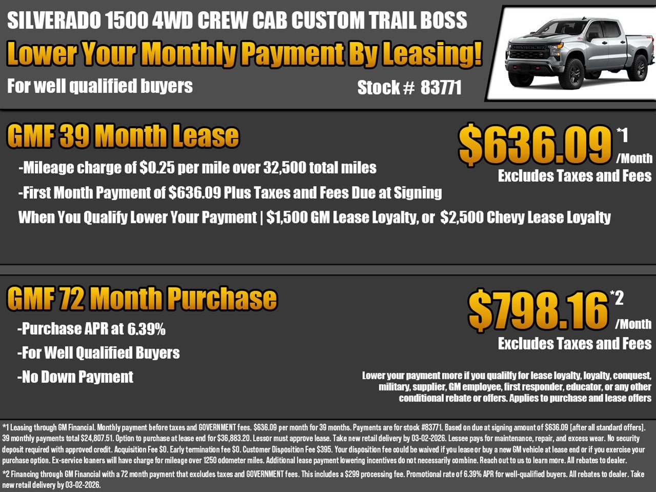 2026 Chevrolet Silverado 1500 Custom Trail Boss