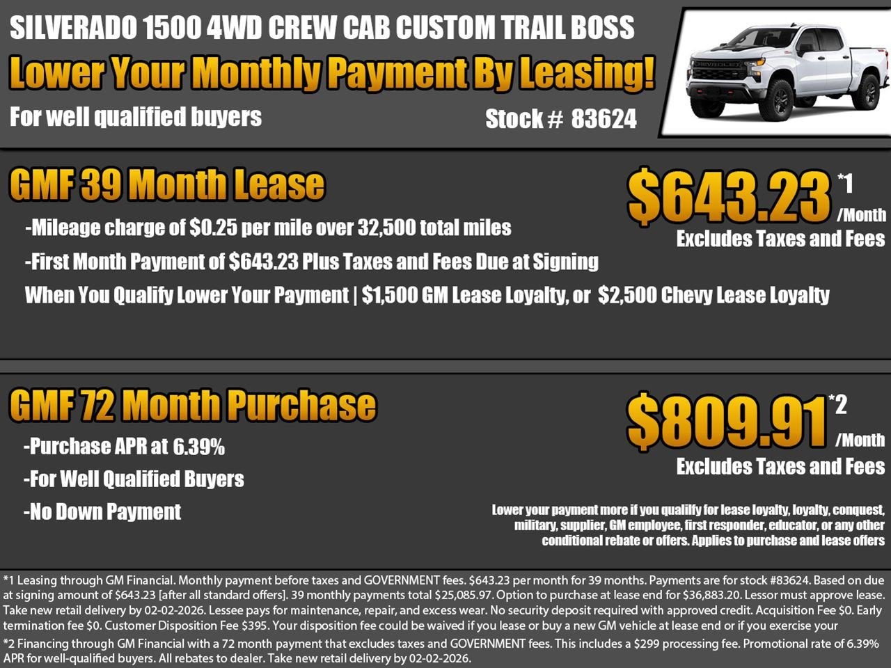 2026 Chevrolet Silverado 1500 Custom Trail Boss