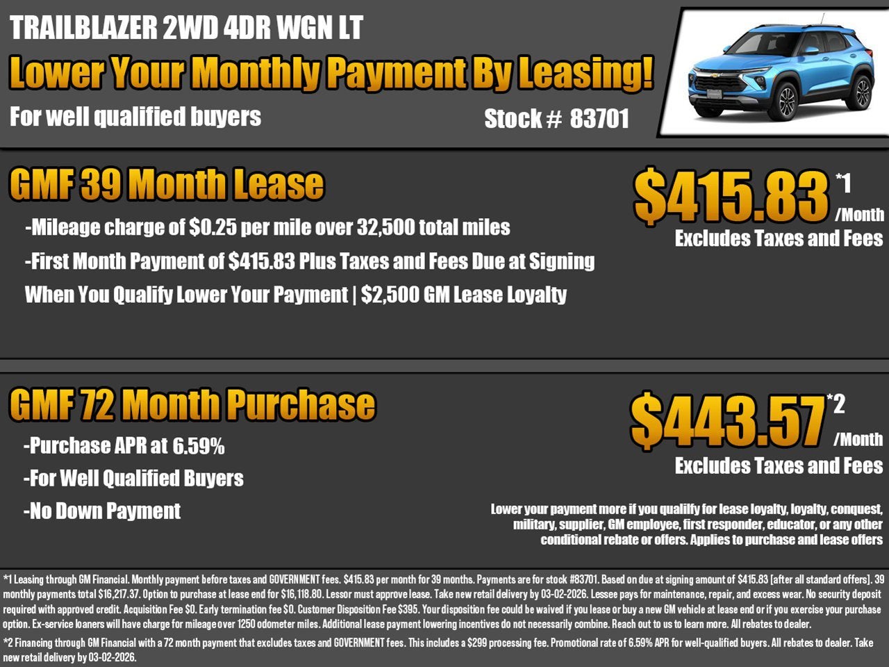 2026 Chevrolet Trailblazer LT