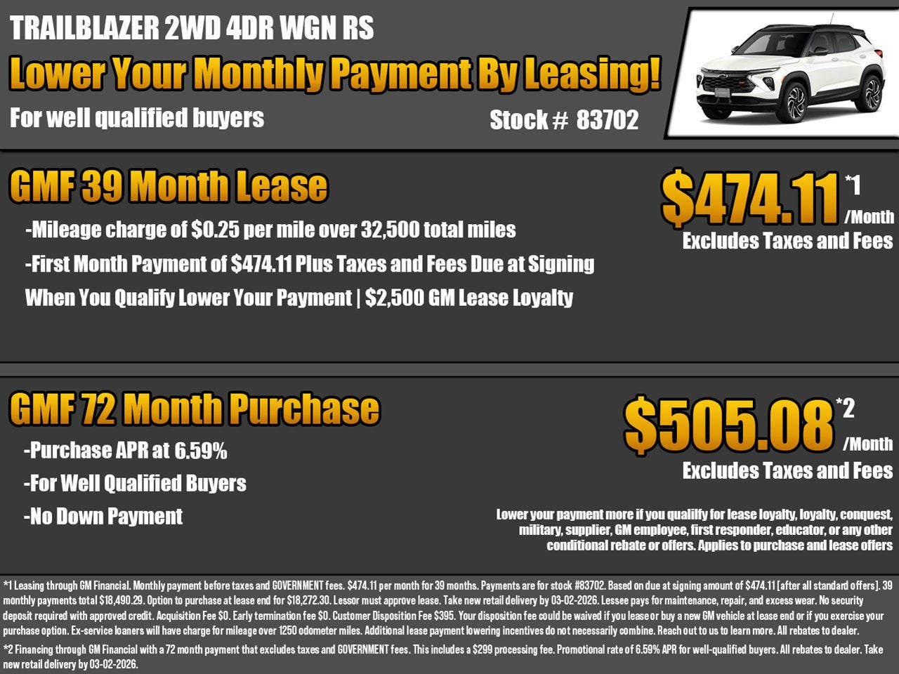 2026 Chevrolet Trailblazer RS