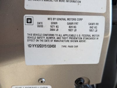 2000 Chevrolet Corvette 2dr Convertible
