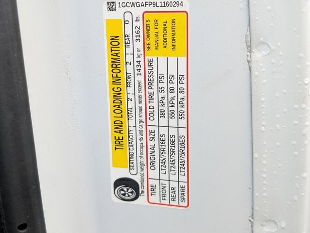 2020 Chevrolet Express Cargo Van RWD 2500 135"