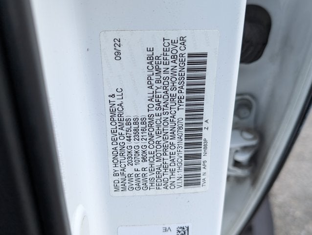 2022 Honda Accord Sedan Sport