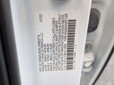 2022 Honda Accord Sedan Sport
