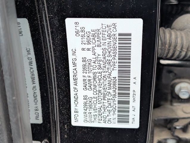 2018 Honda Accord Sedan EX-L 1.5T