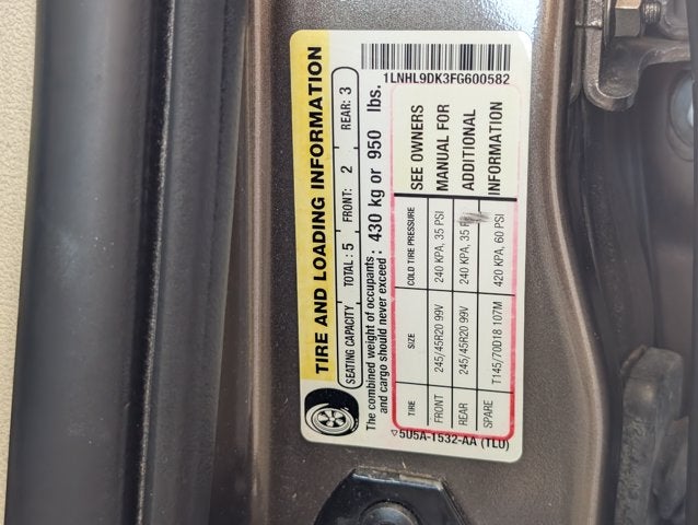 2015 Lincoln MKS 4dr Sdn 3.7L FWD