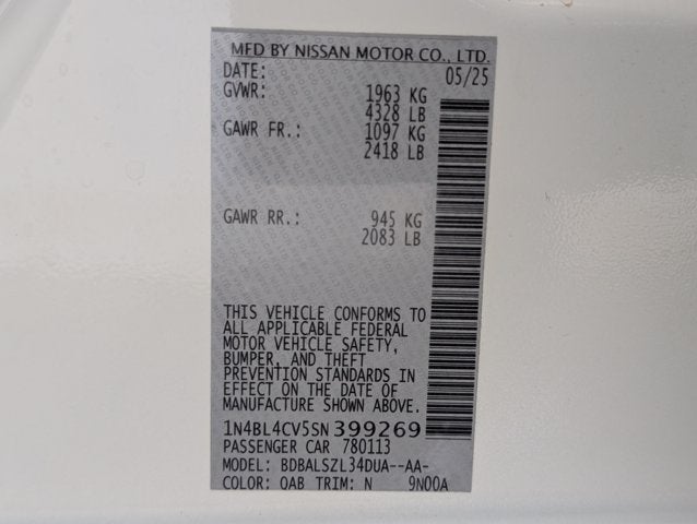 2025 Nissan Altima SR
