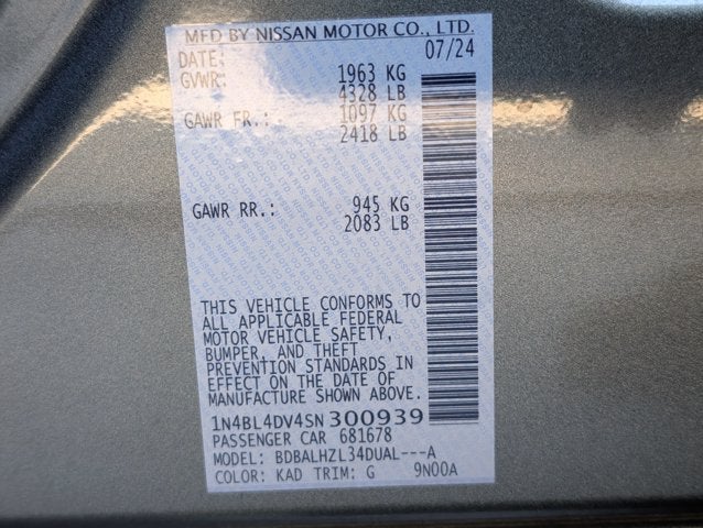 2025 Nissan Altima SV