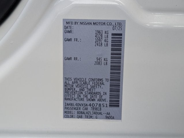 2025 Nissan Altima SV