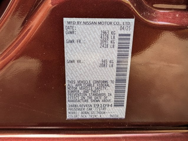 2025 Nissan Altima SL