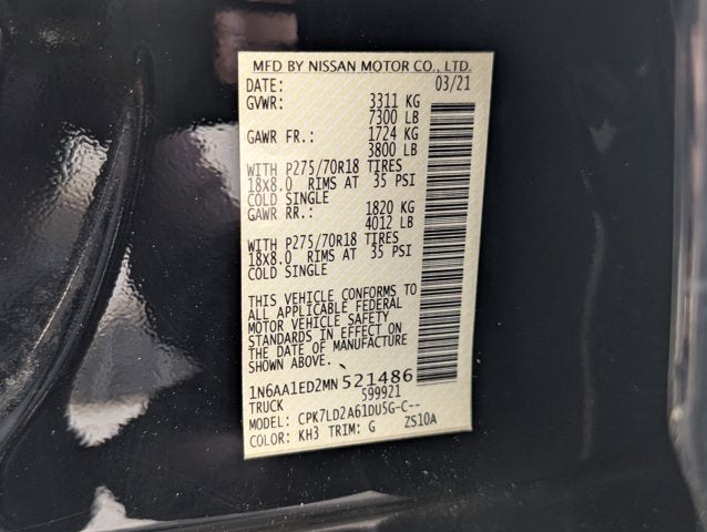 2021 Nissan Titan PRO-4X