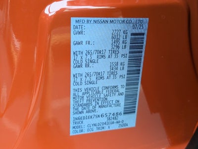 2025 Nissan Frontier PRO-4X