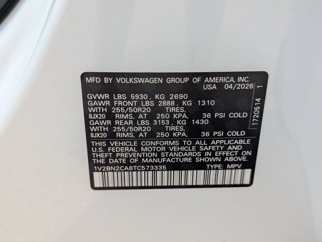 2026 Volkswagen Atlas 2.0T SEL