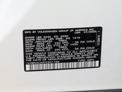 2026 Volkswagen Atlas 2.0T SEL