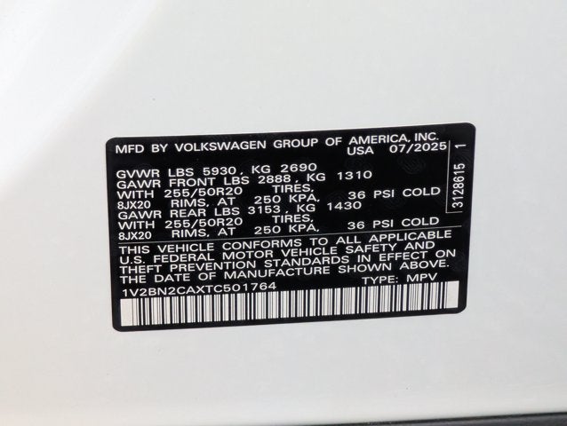 2026 Volkswagen Atlas 2.0T SEL