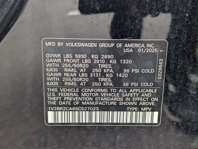 2025 Volkswagen Atlas 2.0T SEL