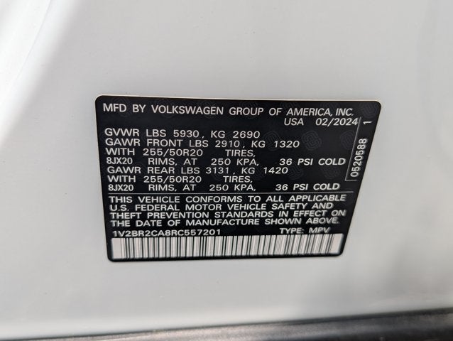 2024 Volkswagen Atlas 2.0T SEL