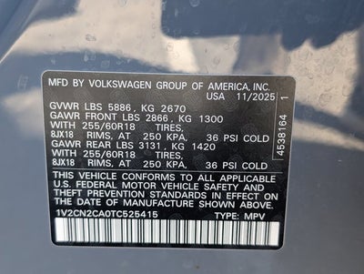 2026 Volkswagen Atlas 2.0T Peak Edition