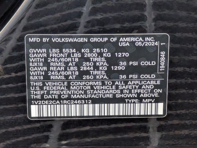 2024 Volkswagen Atlas Cross Sport 2.0T SE