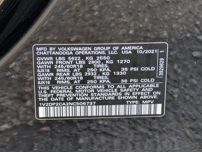 2022 Volkswagen Atlas 2.0T SE