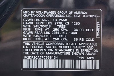 2023 Volkswagen Atlas 2.0T SE