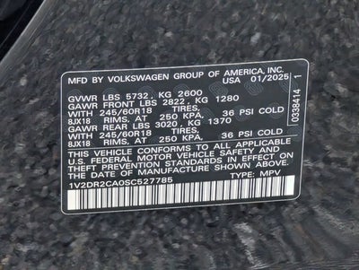 2025 Volkswagen Atlas 2.0T SE