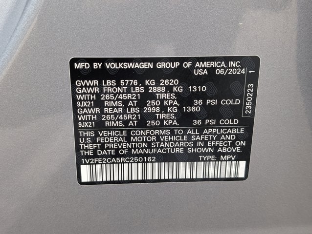 2024 Volkswagen Atlas Cross Sport 2.0T SEL Premium R-Line