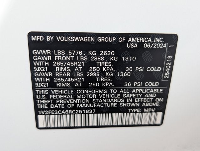 2024 Volkswagen Atlas Cross Sport 2.0T SEL Premium R-Line